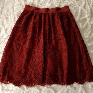 Ann Taylor Skirts - Ann Taylor "Marsala" Lace Skirt Ann Taylor Skirts - Ann Taylor "Marsala" Lace Skirt